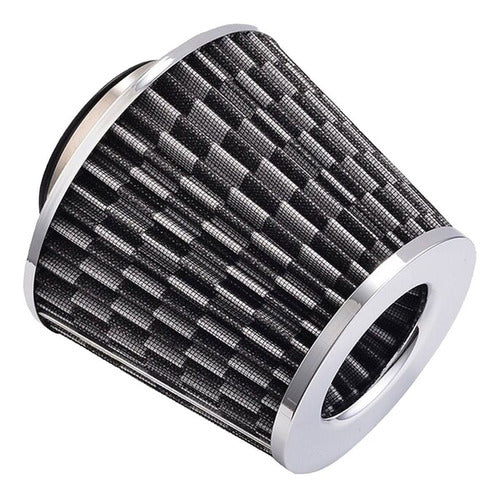 Large 76mm Carbon Gray Conical Air Filter - Competition Grade 5