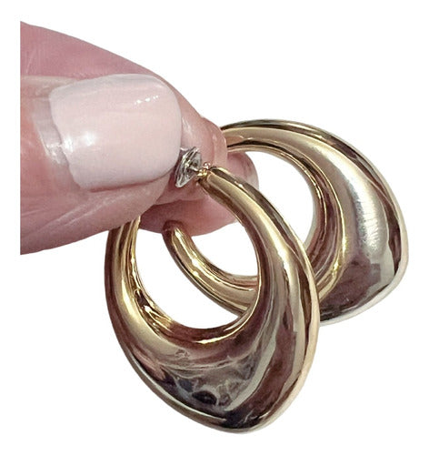 TAGGERSHOP Hailey Chunky Inflated Hoop Earrings 6 0