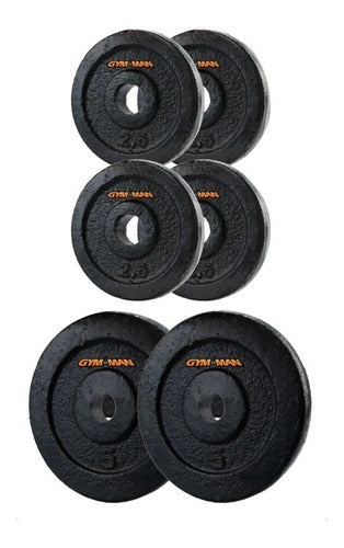 20 Kilos Solid Cast Iron Dumbbell Weight Plates Set 4