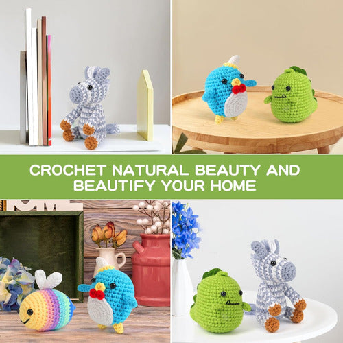 Kit De Crochet Para Principiantes Con 4 Figuras De Animales 4