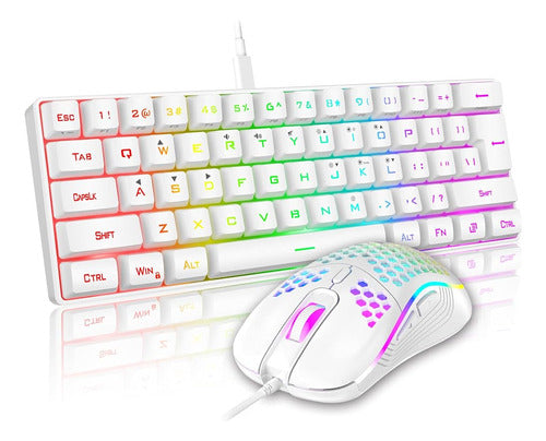 RedThunder 60% Gaming Keyboard and Mouse Combo - Ultra-Compact RGB Backlit Mini Keyboard 0