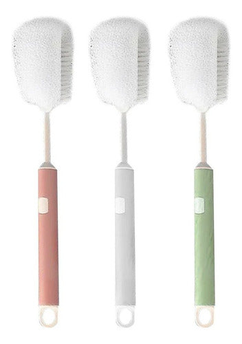 Bottle and Baby Bottle Cleaning Sponge Brush with Handle 2