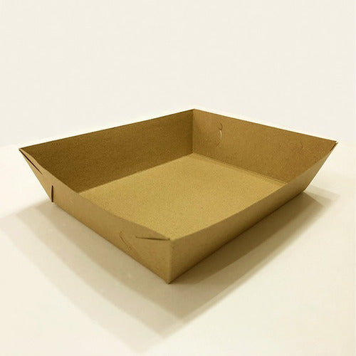 Papelera Miramar 100 Food Truck Trays Kraft 18x14x5 Recyclable Cardboard 0