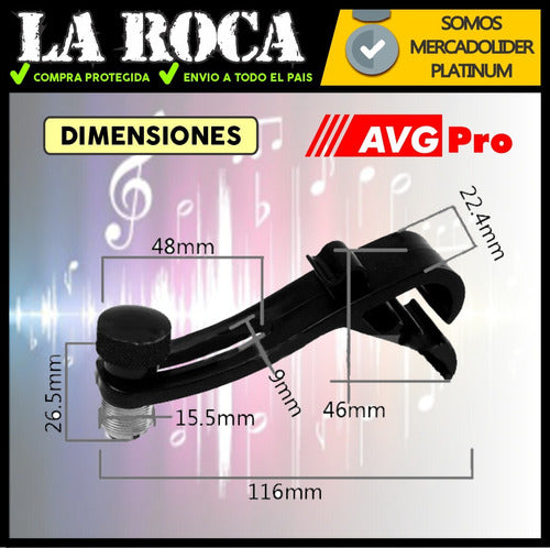 Clamp De Bateria Microfonos Takstar Mh8 La Roca 5