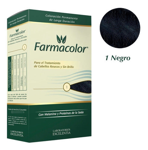 Farmacolor Permanent Hair Color Kit Black No. 1 - Direct from Factory 0