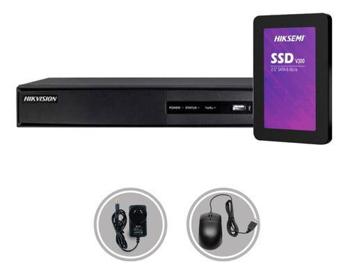 Kit Seguridad Dvr 8ch Hikvision 1080p Fullhd +disco Ssd Cctv 0