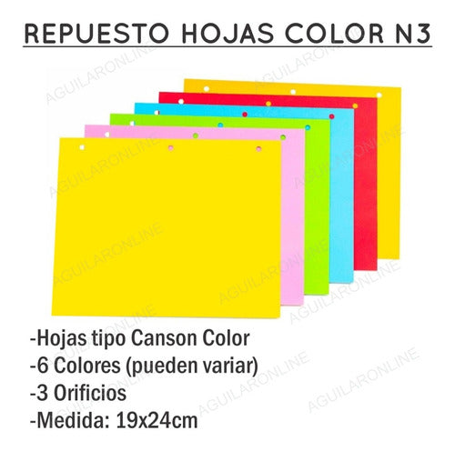 0001- 10 Replacement Sheets No. 3 Color 60 Sheets Canson Drawing 1