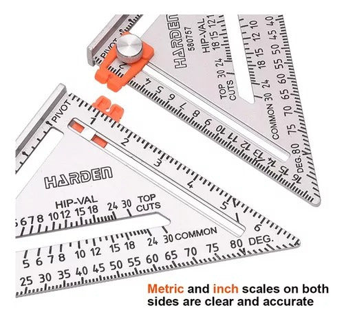 Harden Carpenter Square 260 mm at 45° with Hat 3