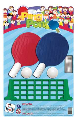 Jogo Ping Pong Brinquedo Tênis De Mesa C/ Acessório Pica Pau 0