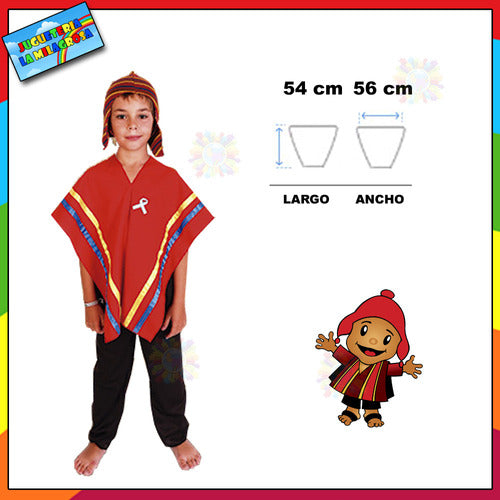 Disfraces Candela Poncho Colla for Kids - Native Heritage Costume 4