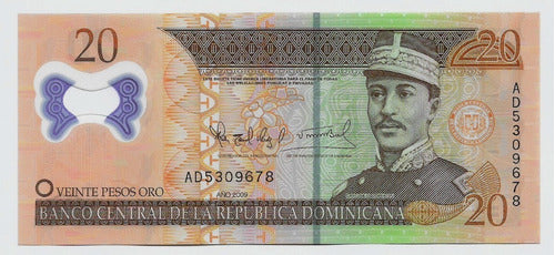 Fk Billete Republica Dominica 20 Pesos 2009 P-182a Polimero. 0