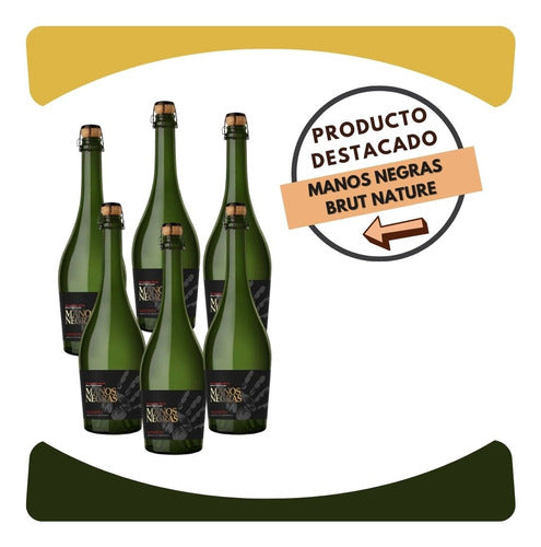 Champagne Manos Negras Brut Nature 750 Ml Box of 6 Units 0