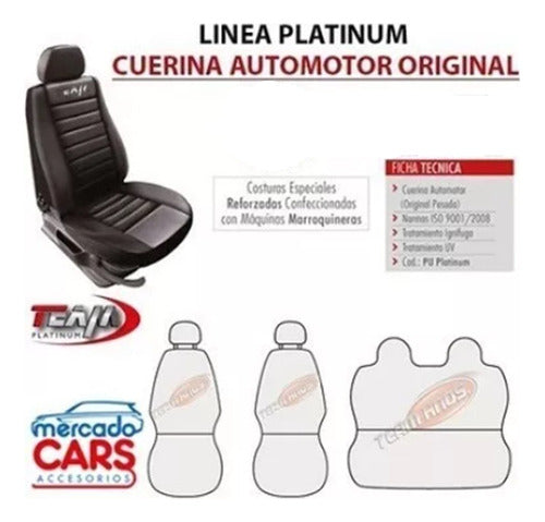 Team PU Bastonné Leather Seat Cover for Chevrolet S-10 5