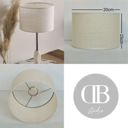 20cm Cylindrical Linen Lampshade for Table or Floor Lamp 8