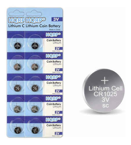 HQRP 10-Pack CR1025 3-Volt Lithium Coin Cell Battery 0