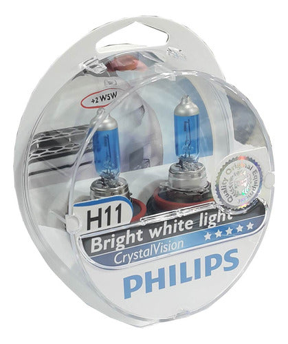 Lampara Philips Halogena 12v 55w H11 Crystal Vision 0