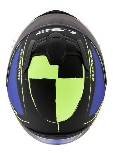 Casco Integral Ls2 352 Brush Matt Bla H-v Yell M Genamax 3