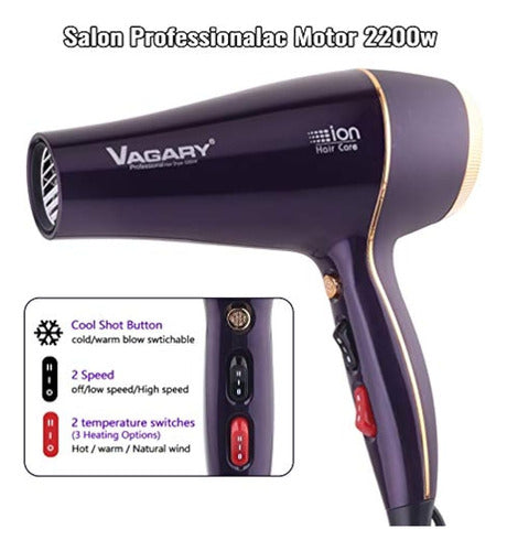 Vagary Professional Salon Hair Dryer 2200W, Hair Dryer 2