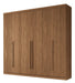 Ropero Armario Placard 6 Puertas 4 Cajones 5 Estantes Jatoba 0