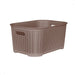 Plásticos Cerri Large Rattan-Look Plastic Organizer Basket 53x33x29 0