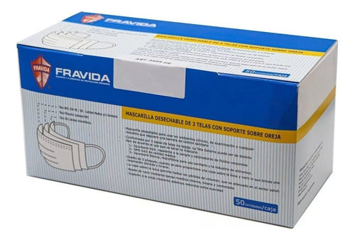 Fravida Surgical Masks 3 Layers Black N95, Box of 50 1