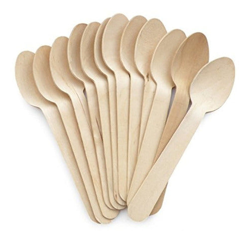 Disposable Wooden Spoons (x 100 Units) 2