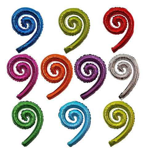 Set Pack Globos Espiral Fucsia X 5u 1