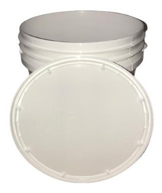 Shopdyf 10 Liters White Plastic Bucket with Lid for Dulce De Leche 2