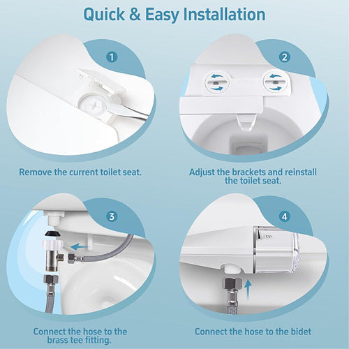 Asiento De Inodoro Bidet Dual Con Controles De Presión 4