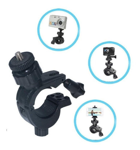 Print Quality Soporte Abrazadera Caño Bicicleta Moto Gopro Sony Celulares 0