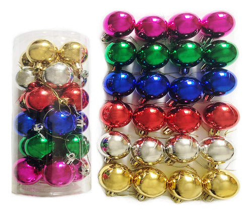 Allbeauty - Bolas De Navidad De 24 Unidades, 1.575 in, Decor 0