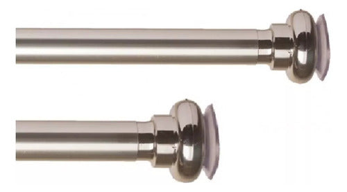 Extendable Chromed Aluminum Shower Pole 1.20 to 1.80m 0