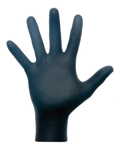 Mediglove Black Nitrile Gloves X100 - Tattoo, Gastronomy, Barber Shop 0