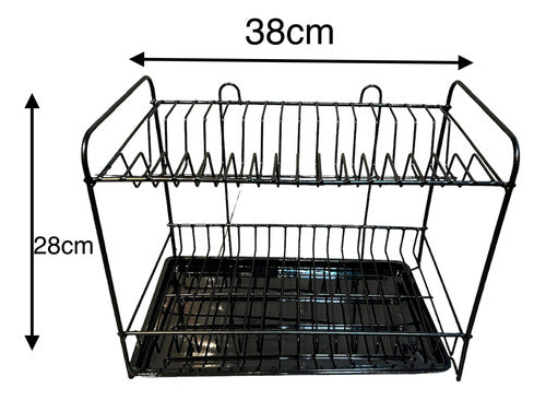 Arríale 2-Tier Dish Rack with Capacity for 16 Plates 6