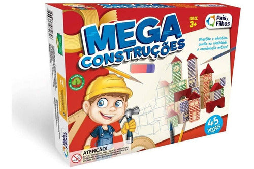 Mega Construções 45 Peças - Pais E Filhos 7394 0