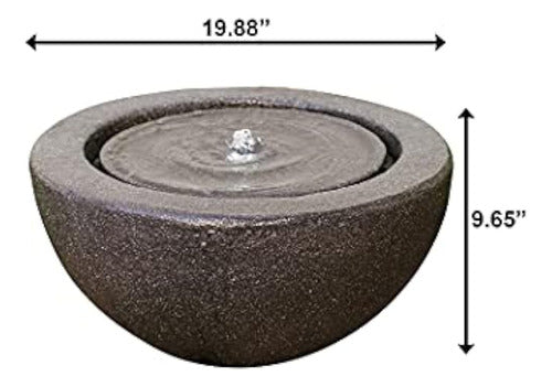 Xbrand GE2010FTBK Fountain with Round Sphere and LED Light 1