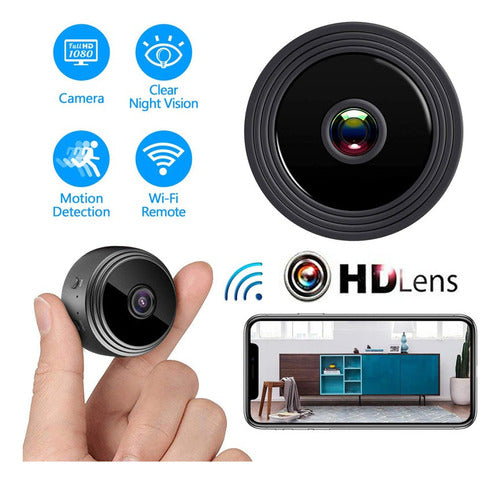 Mini Cámara Wifi Hd Recargable Usb Visión Nocturna Sonido 4