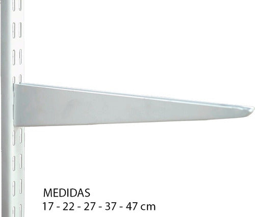 Reinforced 37cm Double Hook Metal Bracket for Rail 2