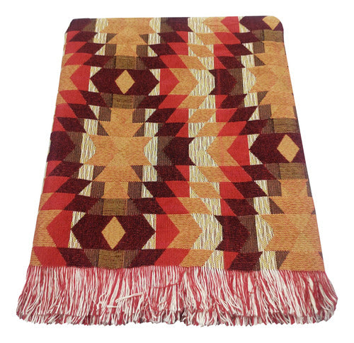 Rustic Jacquard Throw Blanket 125x150 with Fringes - Home Decor 17