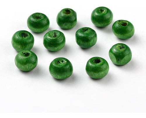 Víctor Gemas Wooden Beads Green 6mm Price Per 20 Grams 1