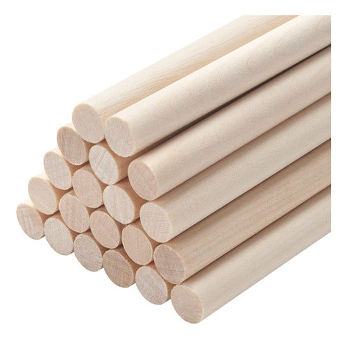 Round Wooden Rods 10mm x 50 Units of 50cm 0