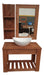 DF Hogar Vanitory With Support Shelves 60cm + Sink + Mirror 2