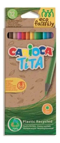 Lapices Color Carioca Tita Eco Family X 12 Unidades 0