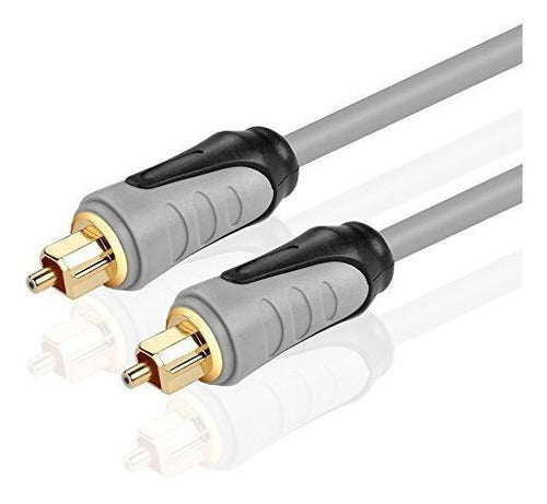 Tnp Cable De Audio Óptico Digital Toslink Plateado En Oro 10 0