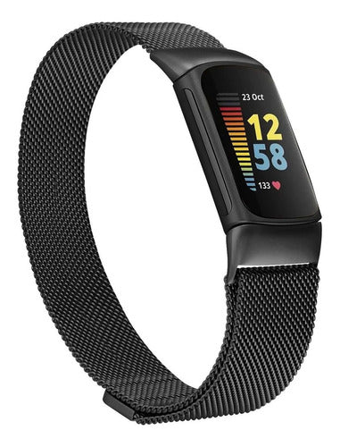 Metal Mesh Band for Fitbit Charge 5 in Black 0