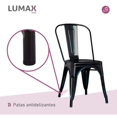 Lumax Pack 4 Sillas Tolix Varios Colores Living Comedor 5