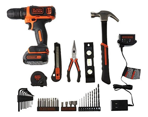 Black+Decker Tool Set for Drill and Home - 12V, 42 Pieces (BCPK1249C) 0