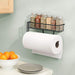 Mdesign Metal Wall Mount Paper Towel Holder with Storage Shelf 2