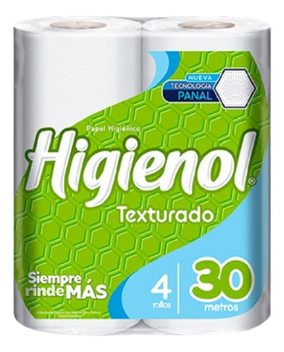 Pack Papel Higiénico Higienol Textura 4x30m- X12u -dh Tienda 0