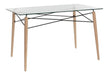 Castro Rectangular Glass and Metal Table 120x80x73 0